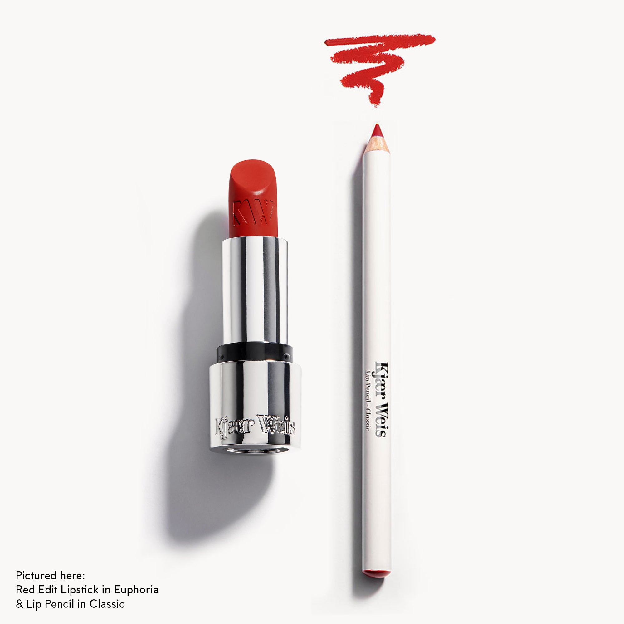 Kjaer Weis lip liner and lipstick